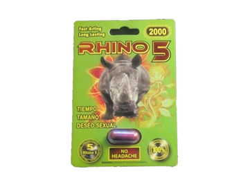 Rhino 5 2000 Male Penice Enlargement Pills / Natural Herbal Supplements for Men