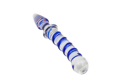 220mm Dildo Sex Toy Swirl Glass Pleasure Wand Dildo Female Pussy Plug Masturbation