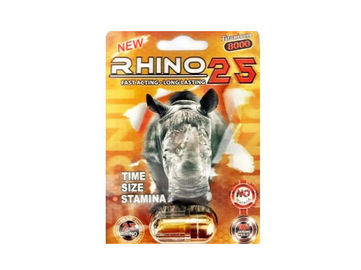 Powerful Male Enlargement Products Rhino 25 Titanium 8000 Long Lasting Capsules