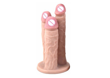 OEM Giant  Soft Artificial 3 Headed PVC Realistic Dildo Sex Toy for Female