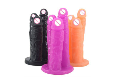 OEM Giant  Soft Artificial 3 Headed PVC Realistic Dildo Sex Toy for Female