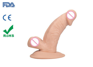 Phthalate Free PVC Penis Cock Dildo Sex Toy 5.9"  Lifelike Balls with Suction Cup